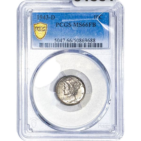 1943-D Mercury Silver Dime PCGS MS66 FB