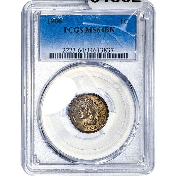 1906 Indian Head Cent PCGS MS64 BN