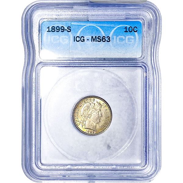 1899-S Barber Dime ICG MS63