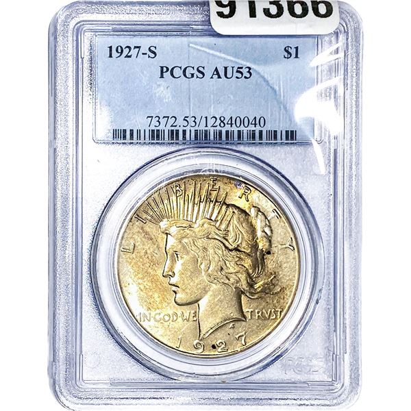 1927-S Morgan Silver Dollar PCGS AU53