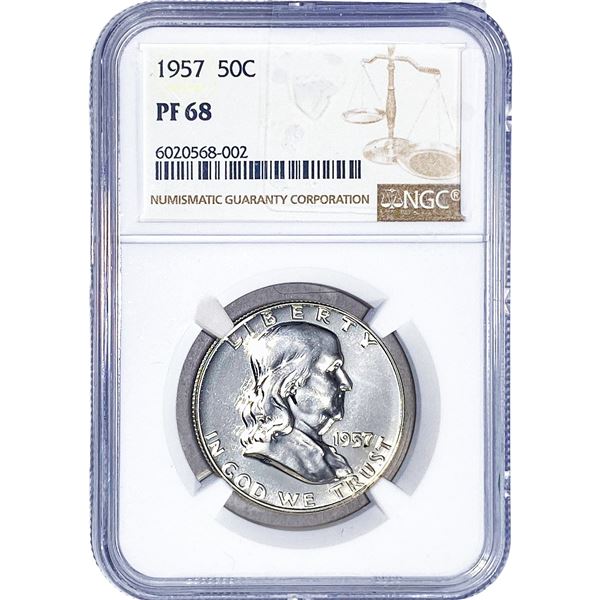 1957 Franklin Half Dollar NGC PF68