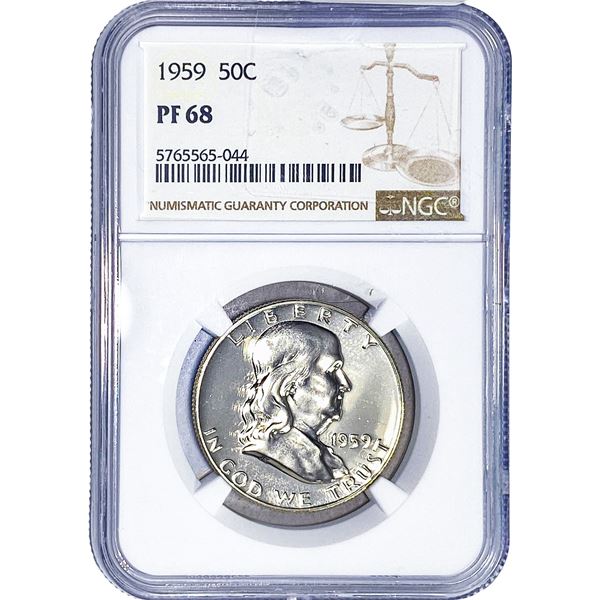 1959 Franklin Half Dollar NGC PF68