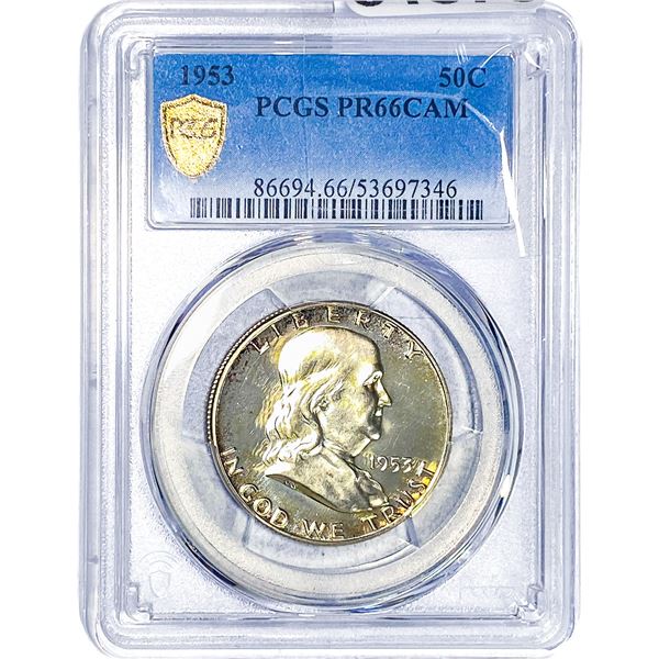 1953 Franklin Half Dollar PCGS PR66 DCAM