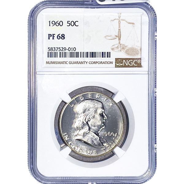 1960 Franklin Half Dollar NGC PR68
