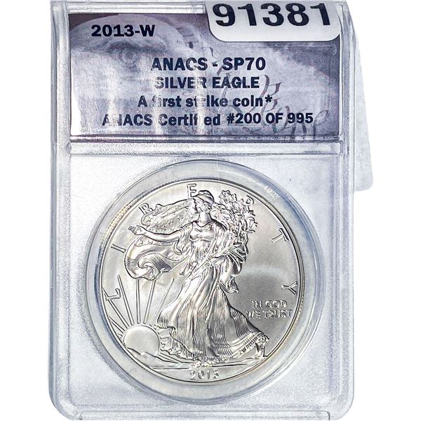 2013-W $1 1OZ SE  ANACS SP70