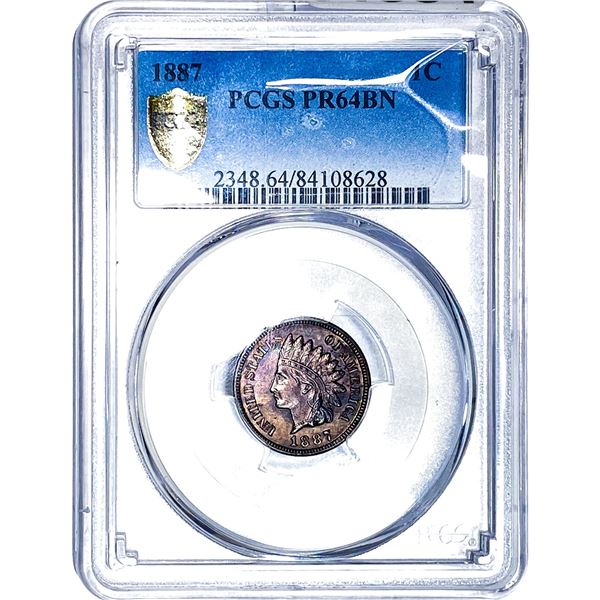 1887 Indian Head Cent PCGS PR64 BN