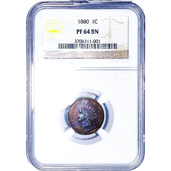 1880 Indian Head Cent NGC PF64 BN