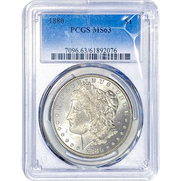 1880 Morgan Silver Dollar PCGS MS63