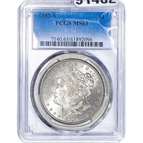 1882-S Morgan Silver Dollar PCGS MS63