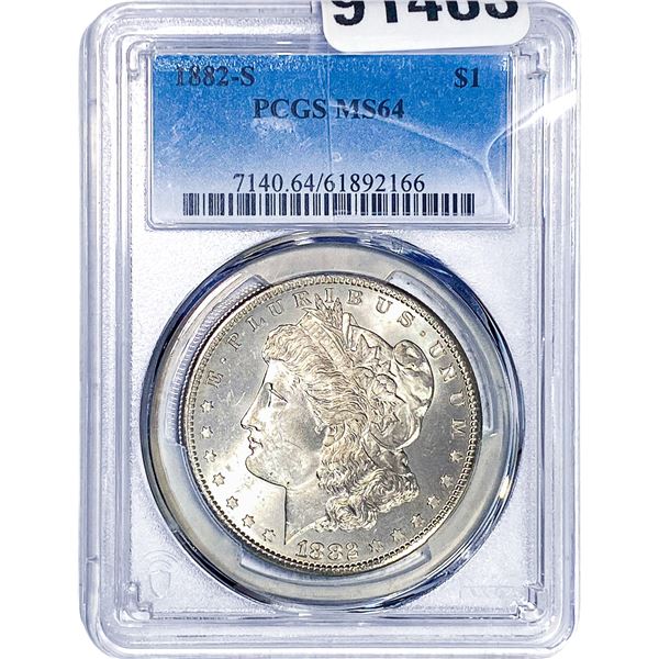 1882-S Morgan Silver Dollar PCGS MS64