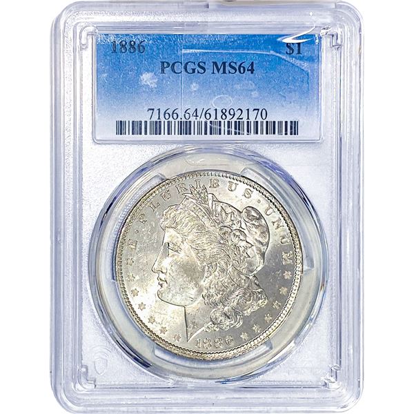 1886 Morgan Silver Dollar PCGS MS64