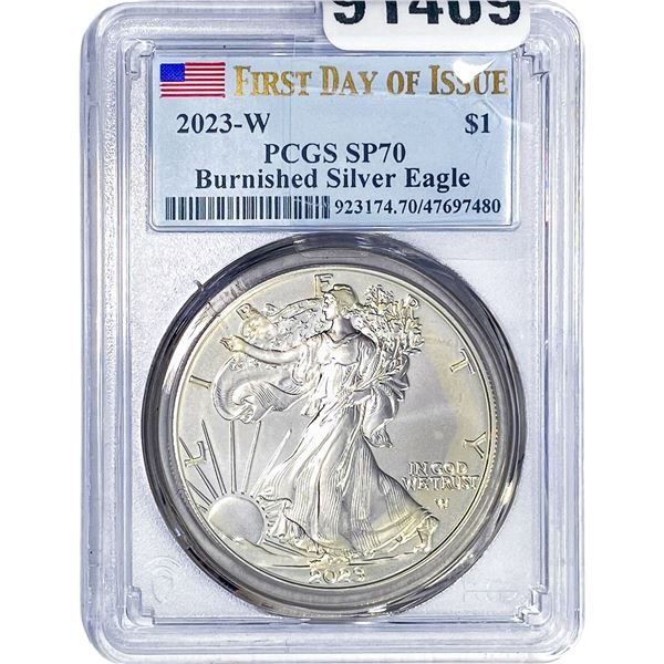 2023-W $1 1OZ SE Burnished  PCGS SP70