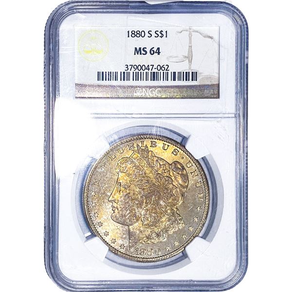 1880-S Morgan Silver Dollar NGC MS64