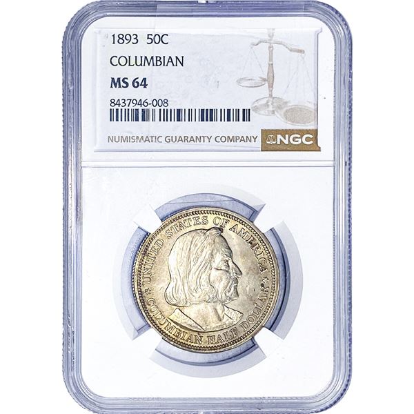 1893 Columbia Half Dollar NGC MS64