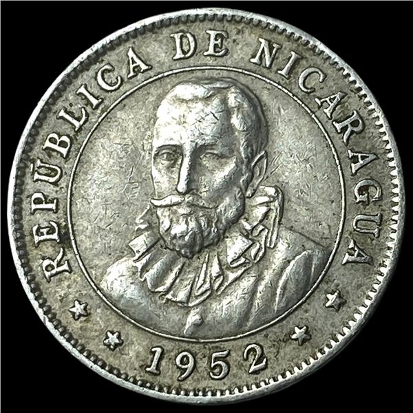 1952 Nicaragua Copper Nickel 10 Centavos