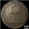 Image 1 : 1857F Honduras Copper Provisional 8 Reals
