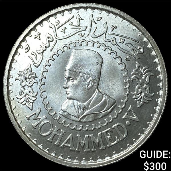 1956[1376] Morocco Mohammed V Silver 500 Francs