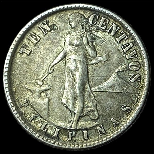 1918S Philippines Silver 20 Centavos KM 169