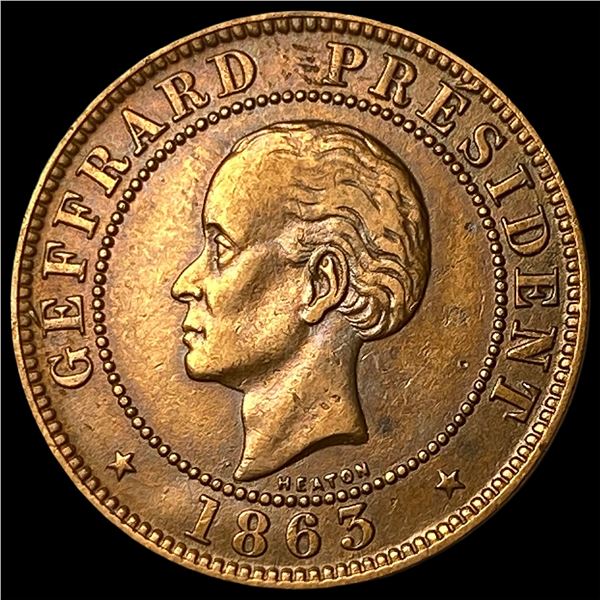 1865 Haiti Bronze 10 Centimes