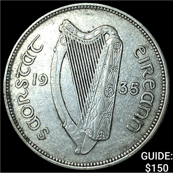 1935 Ireland Republic Silver 1 Florin