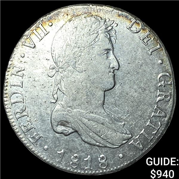 1818 Bolivia Ferdinand VII Silver 8 Reals