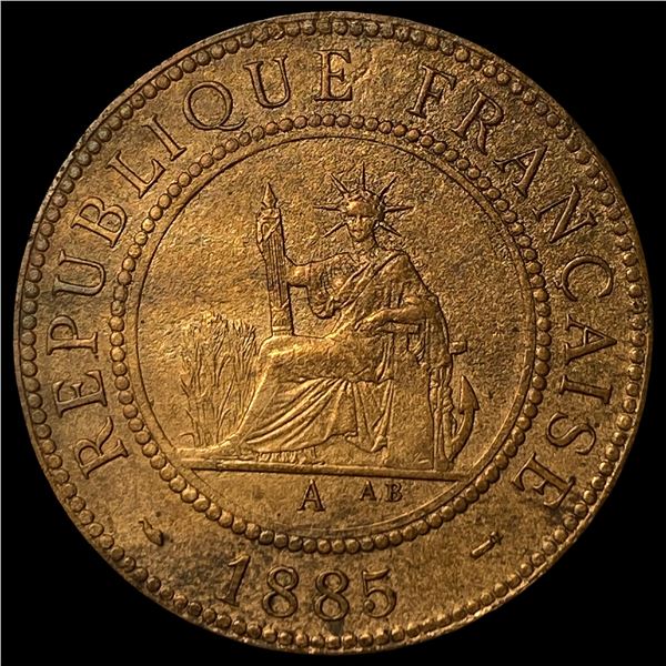 1885 French-Indo China Bronze 1 Cent
