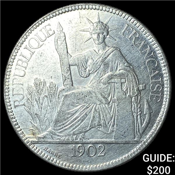1902A French Indo-China Silver 1 Piastre