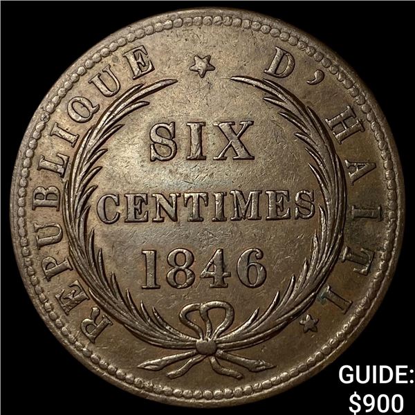 1846 Haiti Copper 6 Centimes