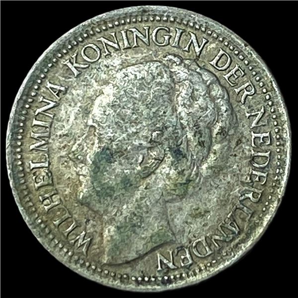 1938 Netherlands Silver 10 Cents
