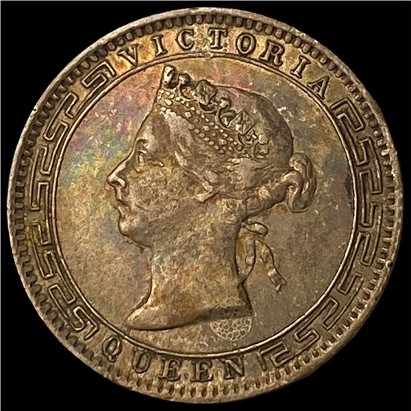 1900 Ceylon Silver 25 Cents