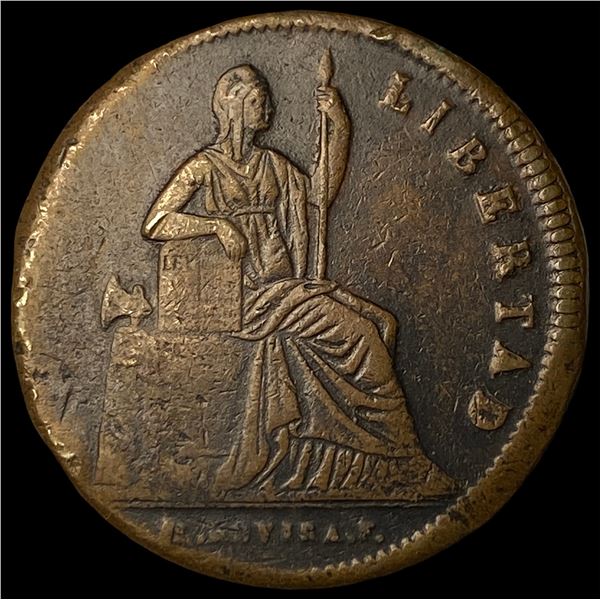 1842 Mexico Copper 1/8 Real