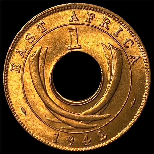 1942 British East Africa George VI Bronze 1 Cent
