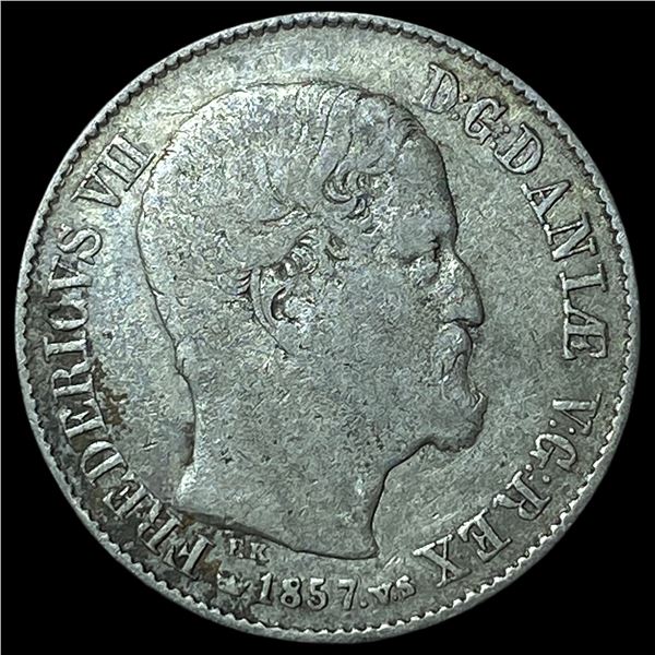 1857 Denmark Silver 16 Skilling
