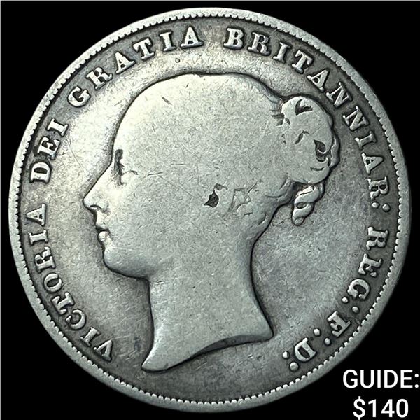 1851 Great Britain SIlver 1 Shilling