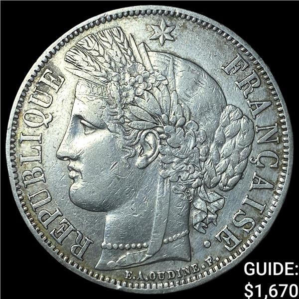 1870A France Silver 5 Francs Maryanne Head