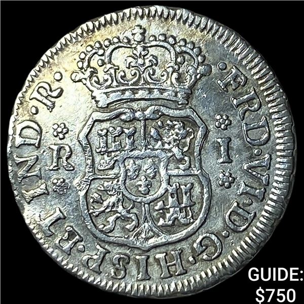 1756-M Mexico Ferdinand VI Silver 1 Real