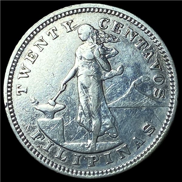 1905 Philippines Silver 20 Centavos