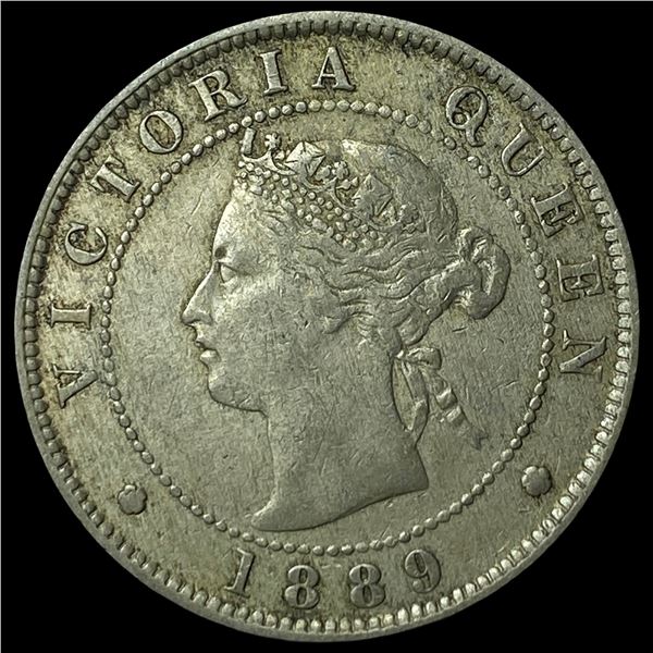 1889 Jamaica Copper Nickel 1/2 Penny