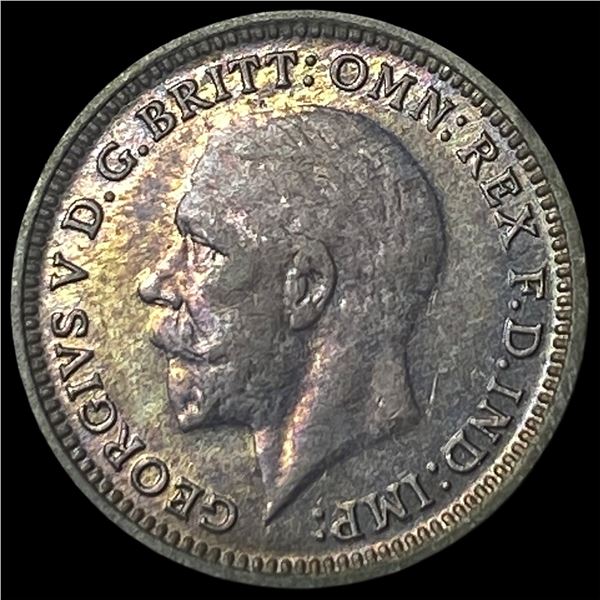 1928 Great Britain Silver 3 Pence Proof Like