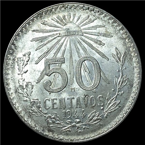 1944 Mexico Silver 50 Centavos