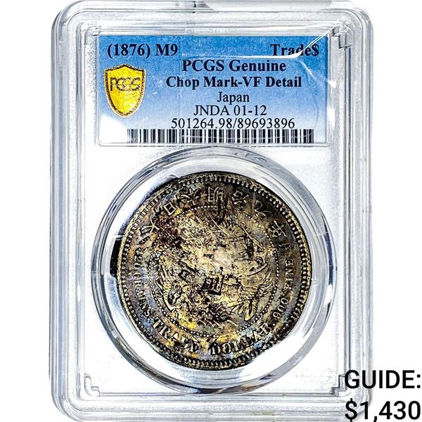 (1876)M9 Japan Trade Dollar PCGS VF Detail