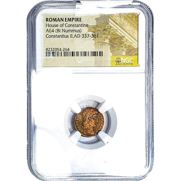 Roman Constantius II AD 337-361 AE4 BI Nummus NGC