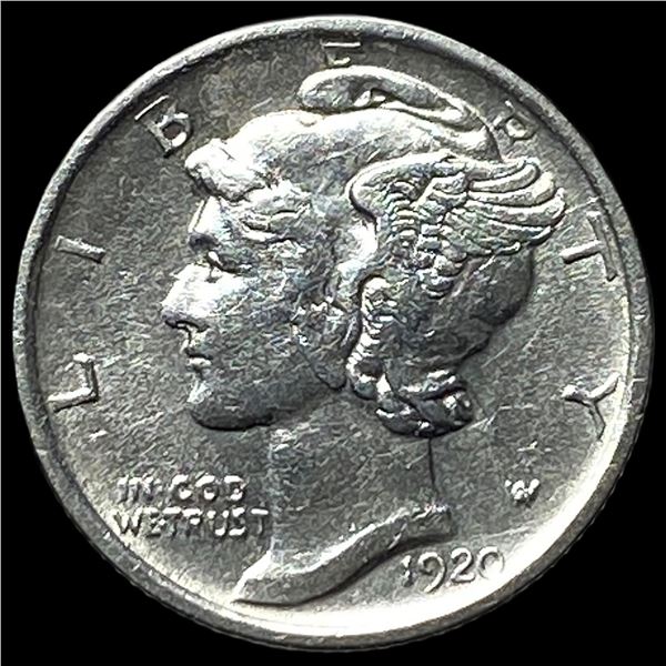 1920-S Silver Mercury Dime CHOICE AU