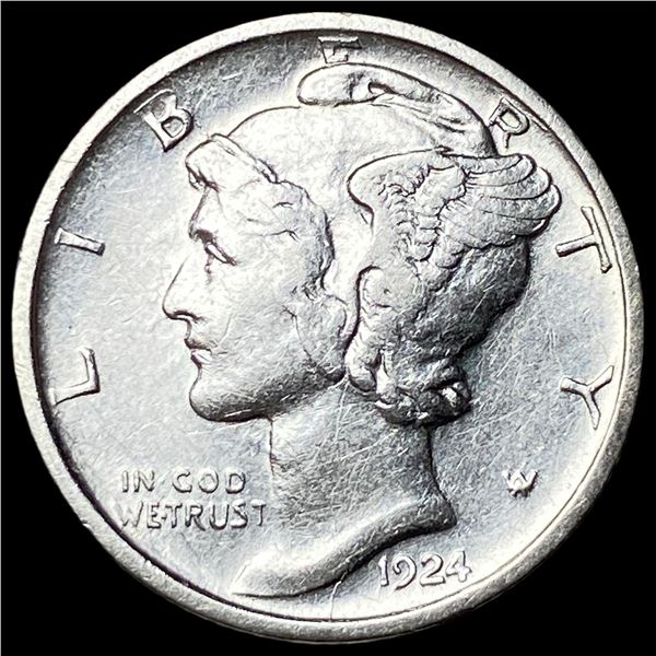 1924-D Silver Mercury Dime CLOSELY  UNCIRCULATED