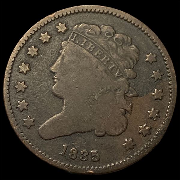 1835 Classic Head Half Cent NICELY CIRCULATED