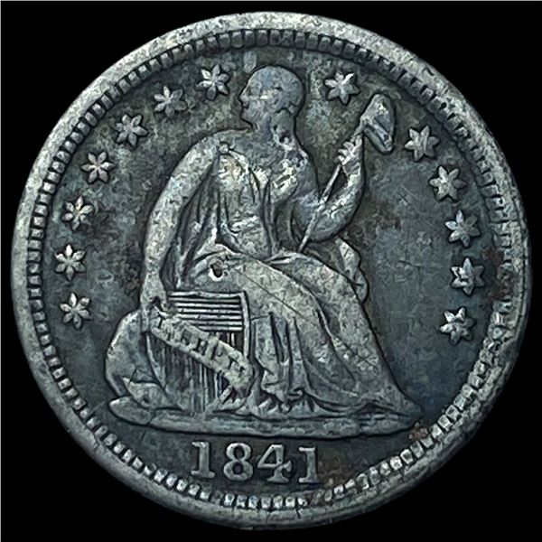 1841-O Silver Seated Liberty Half Dime ABOUT  UNCIRCULATED