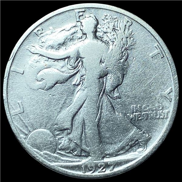 1927-S Silver Walking Liberty Half Dollar  LIGHTLY CIRCULATED