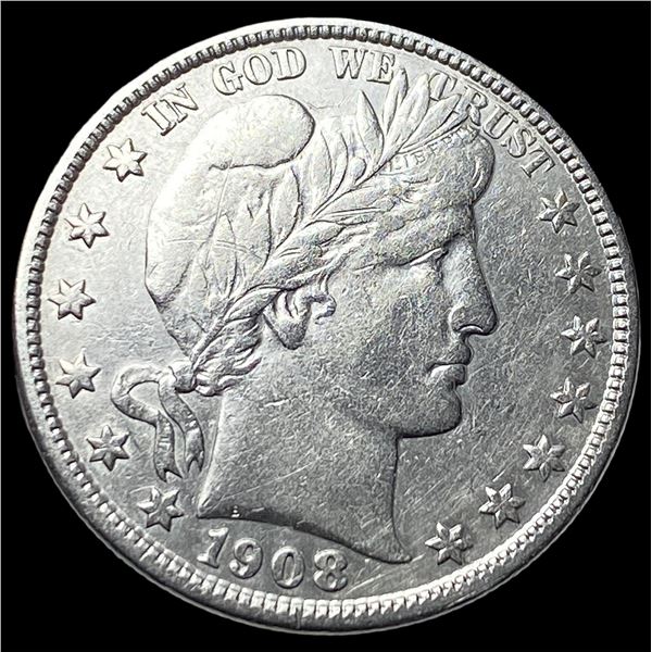 1908-D Silver Barber Half Dollar NEARLY  UNCIRCULATED