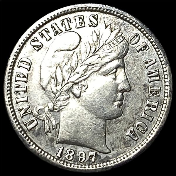 1897-S Silver Barber Dime CHOICE AU