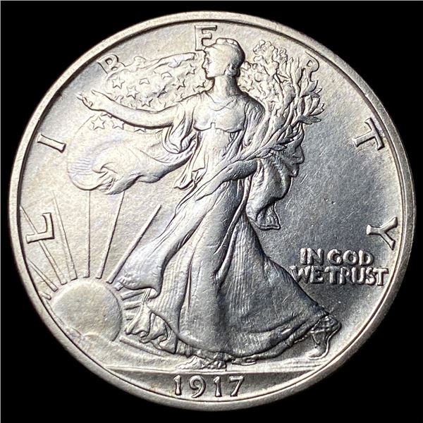 1917-S Silver Walking Liberty Half Dollar  CLOSELY UNCIRCULATED